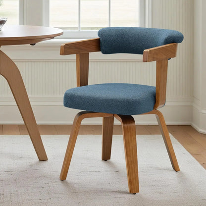 Swivel Desk Chair, Office Chairs with Wooden Legs