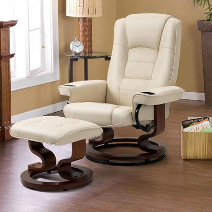 Customized Reclining Leather Chair with Vibration Massage