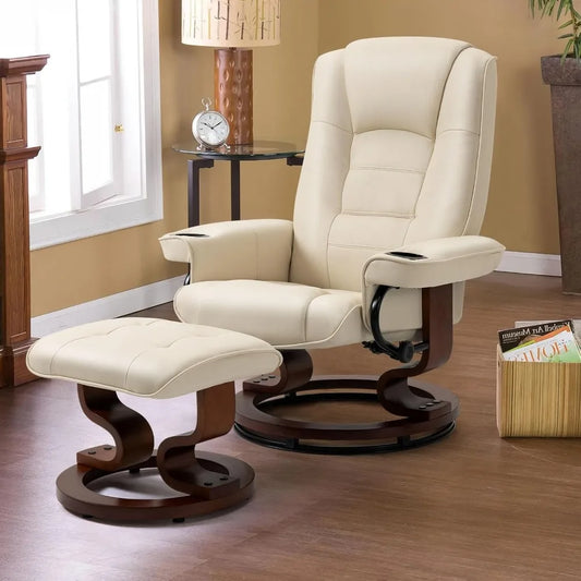 Customized Reclining Leather Chair with Vibration Massage