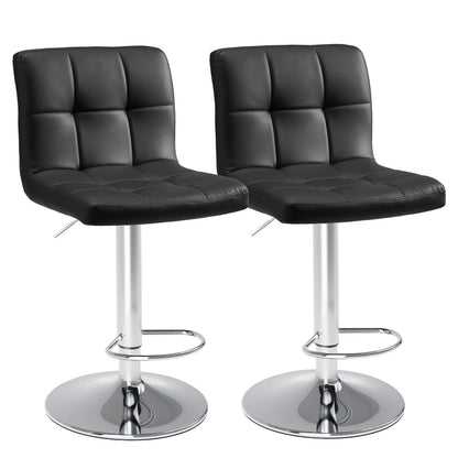 Counter Height Leather Bar Stools, Set of 2