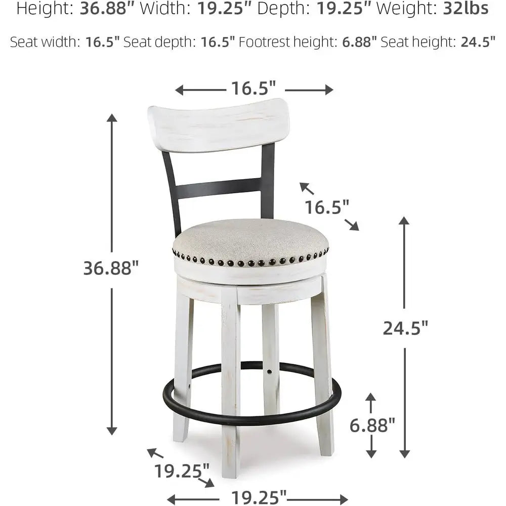 Swivel 24.5" Counter Height Barstool