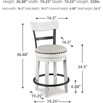 Swivel 24.5" Counter Height Barstool