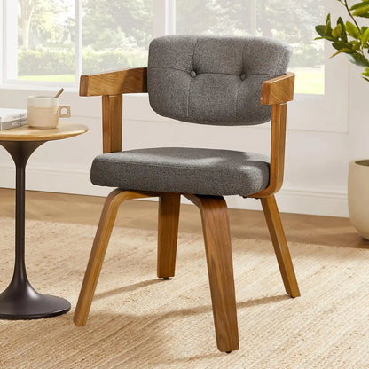 Swivel Desk Chair, Office Chairs with Wooden Legs
