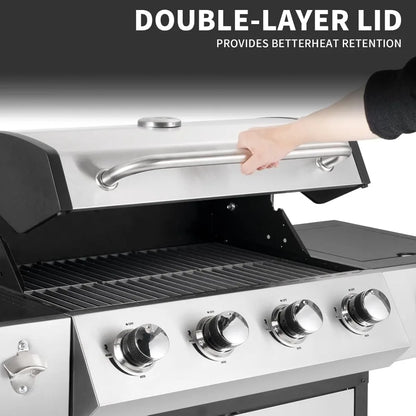 Propane Gas BBQ Grill with Side Burner
