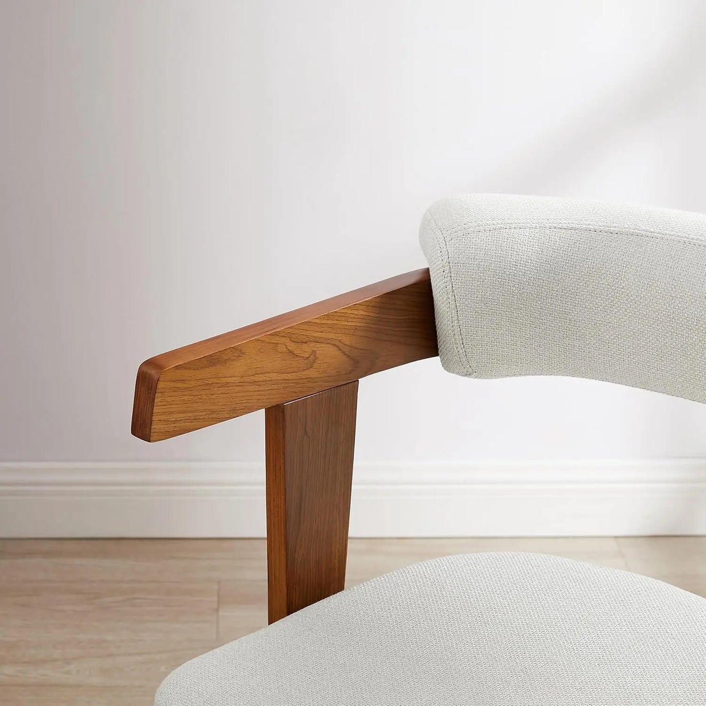 Swivel Desk Chair, Office Chairs with Wooden Legs