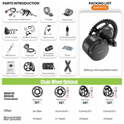 Complete Set Electric Bike Middle Drive eBike Conversion Kit