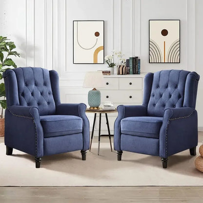 Push Back Recliner Chair Set of 2