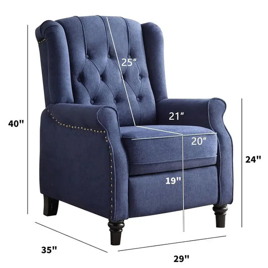 Push Back Recliner Chair Set of 2