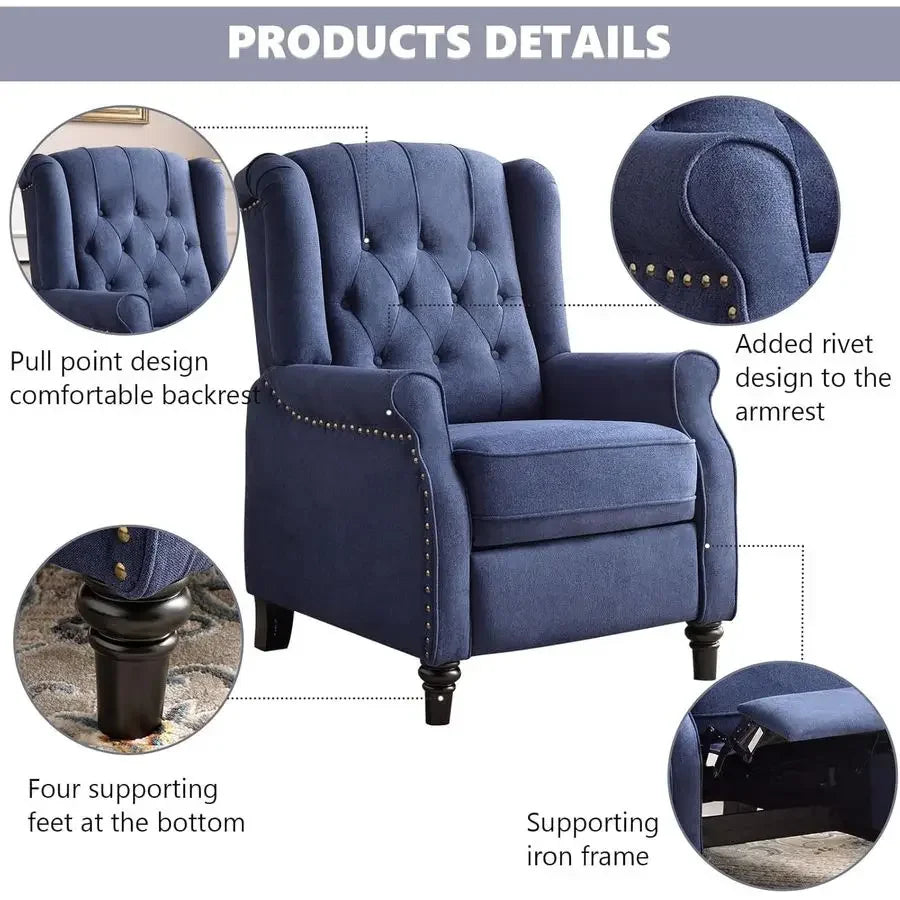 Push Back Recliner Chair Set of 2