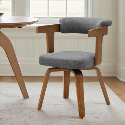 Swivel Desk Chair, Office Chairs with Wooden Legs