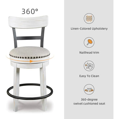Swivel 24.5" Counter Height Barstool