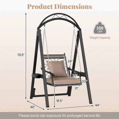 Balcony Porch Swing w/Stand